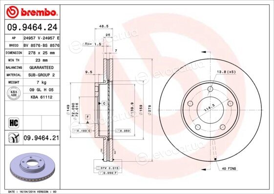 Brembo 09.9464.24