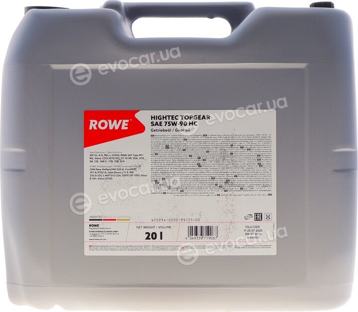Rowe 25034-0200-99