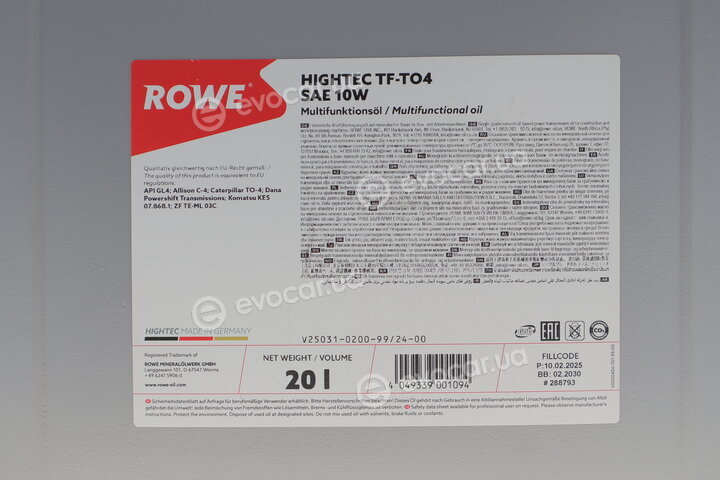 Rowe 25031-0200-99