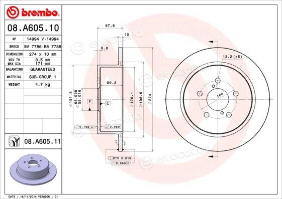 Brembo 08.A605.11