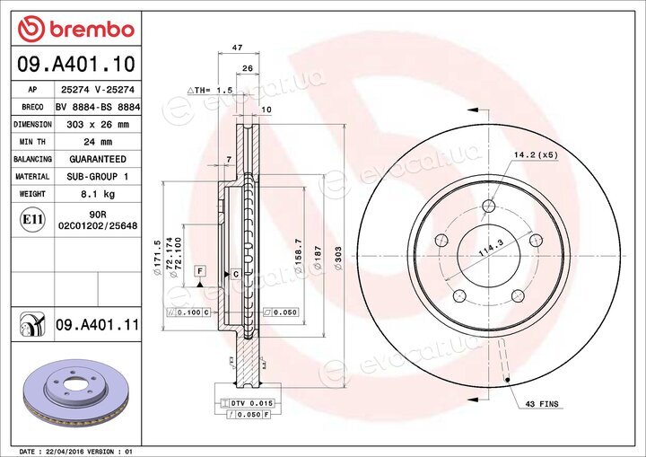 Brembo 09.A401.11