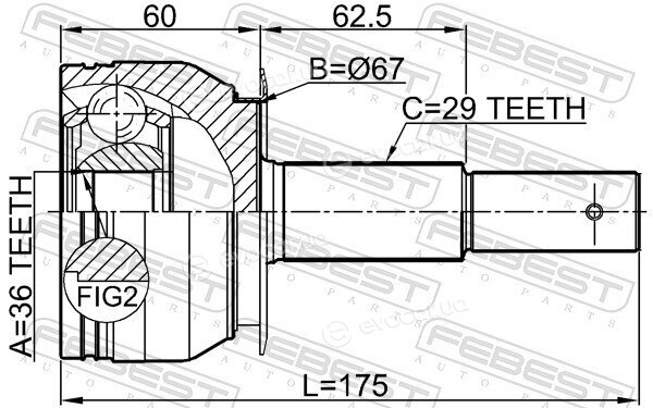 Febest 0210-D40AT