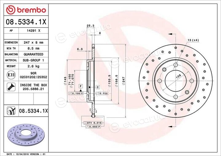 Brembo 08.5334.1X