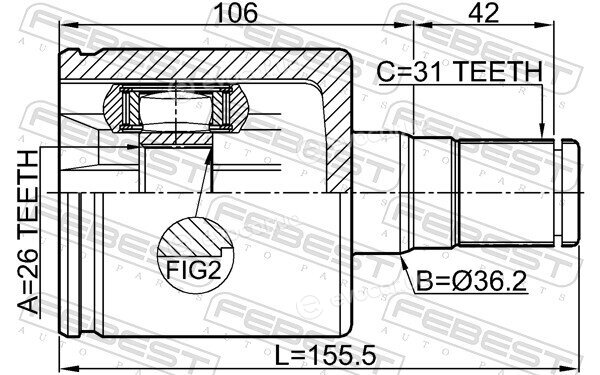 Febest 2711-S60IILH