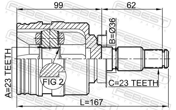 Febest 0111-SXA10RH