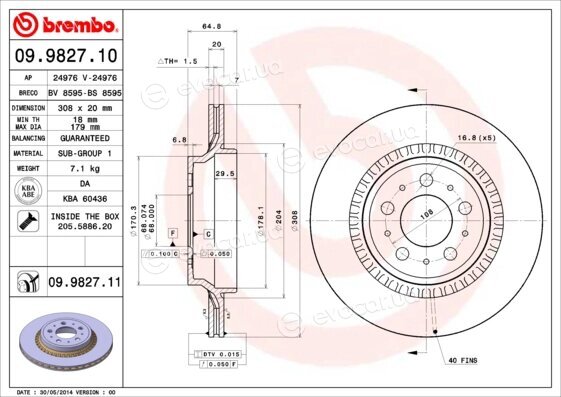 Brembo 09.9827.11