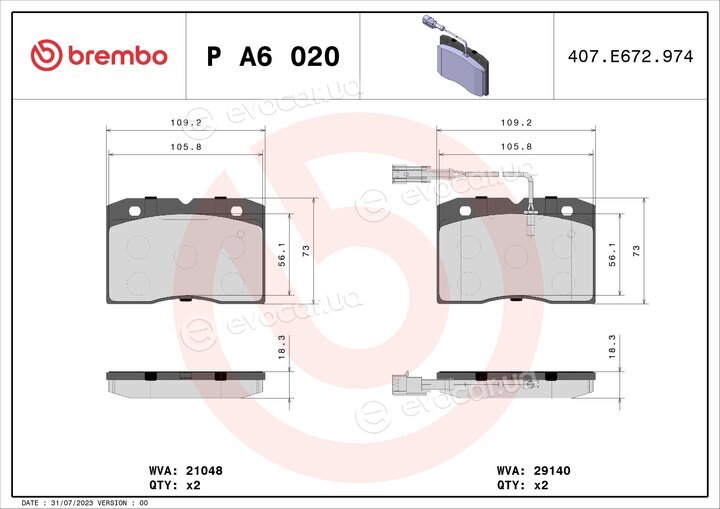 Brembo P A6 020