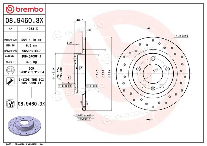 Brembo 08.9460.3X