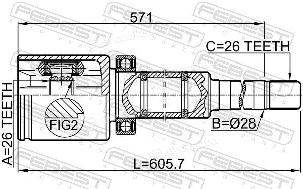 Febest 2711-S80AWDTRH