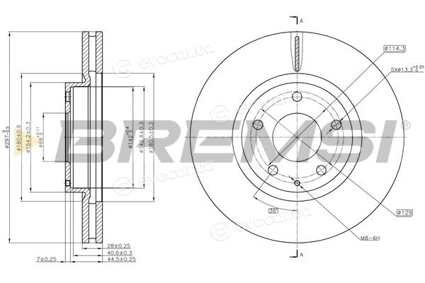Bremsi CD8463V