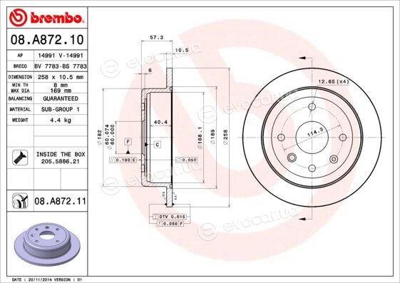 Brembo 08.A872.10