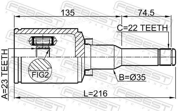 Febest 1811-A16XERATLH