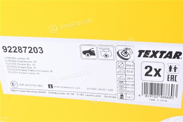 Textar 92287203