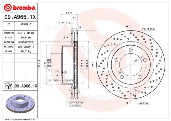 Brembo 09.A966.1X