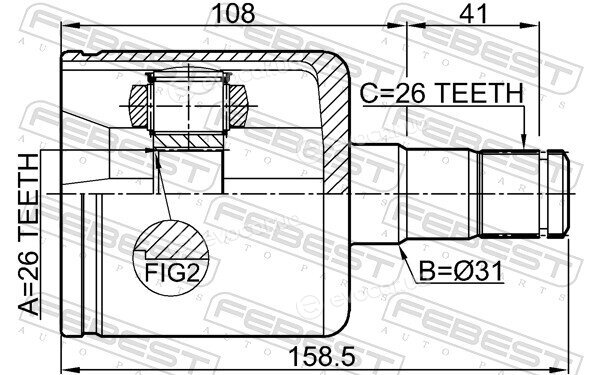 Febest 2711-S40IILH