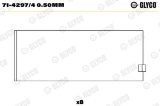 Glyco 71-4297/4 0.50mm