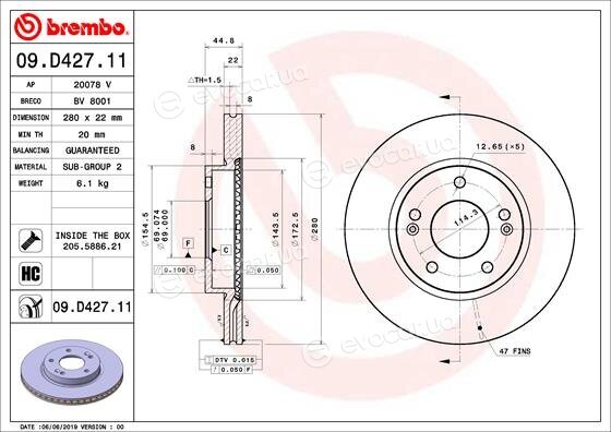 Brembo 09.D427.11