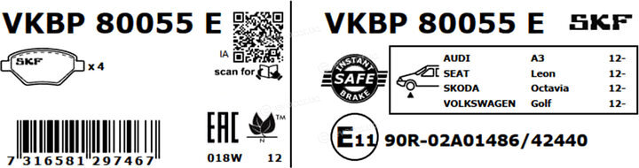 SKF VKBP 80055 E