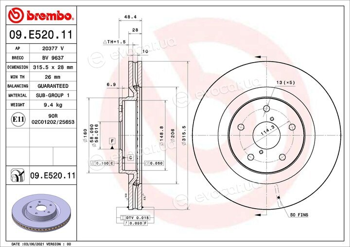 Brembo 09.E520.11