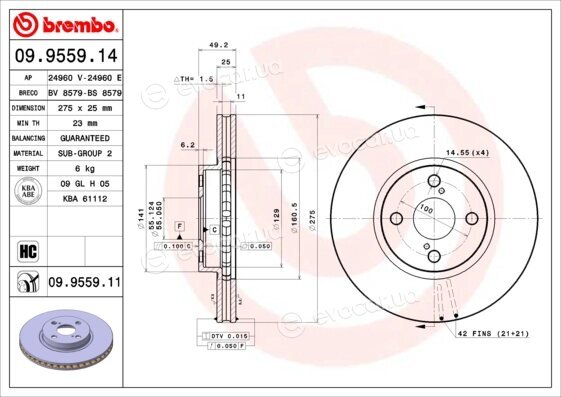 Brembo 09.9559.11