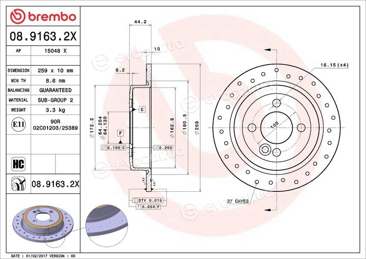 Brembo 08.9163.2X