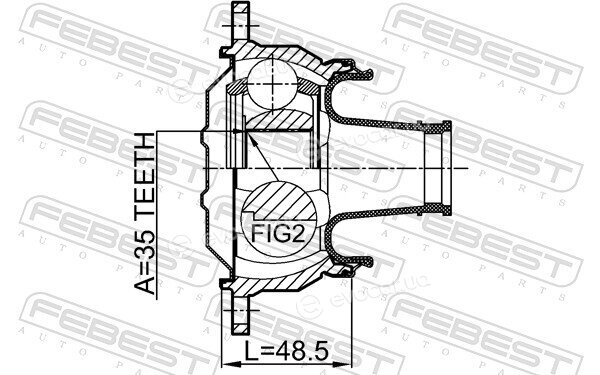 Febest 0411-V75SHA