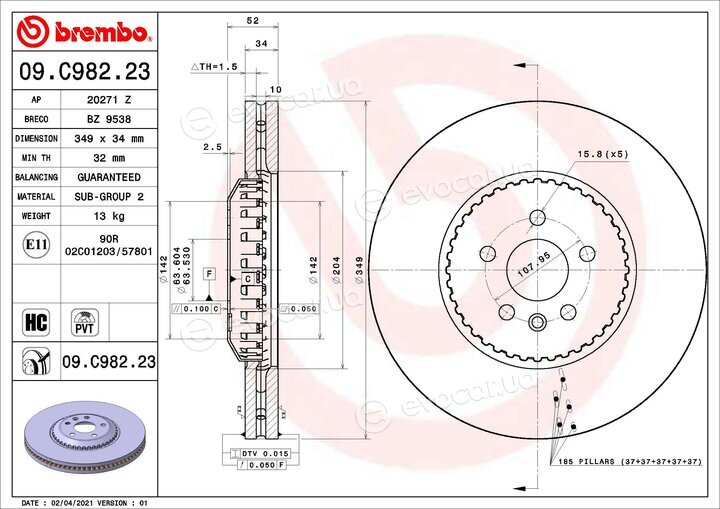 Brembo 09.C982.23
