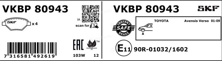 SKF VKBP 80943