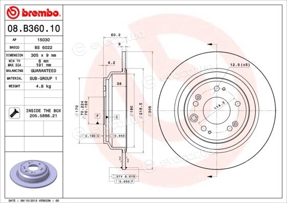 Brembo 08.B360.10