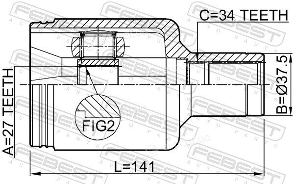 Febest 1611-220LH