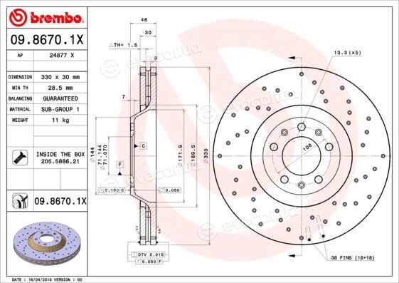 Brembo 09.8670.1X