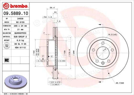 Brembo 09.5889.10