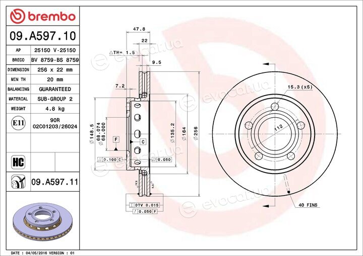 Brembo 09.A597.11