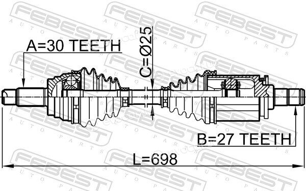 Febest 1914-E70LH