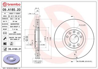 Brembo 09.A185.21