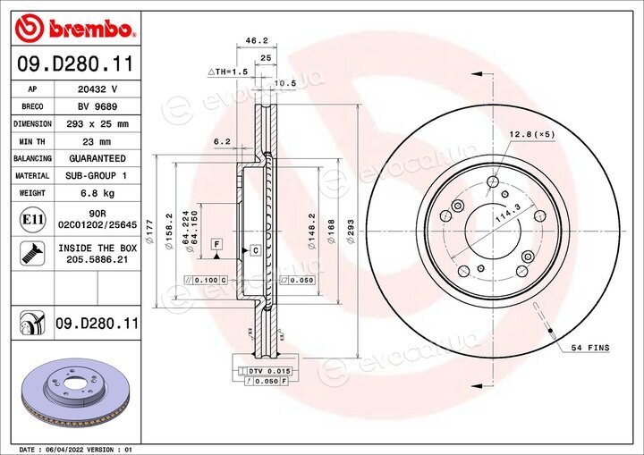 Brembo 09.D280.11