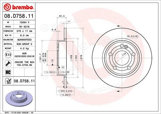 Brembo 08.D758.11
