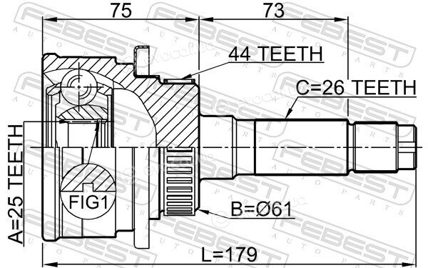 Febest 0510-B25A44