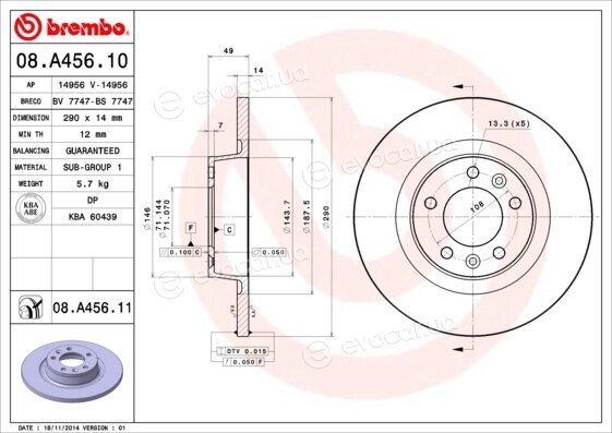 Brembo 08.A456.10