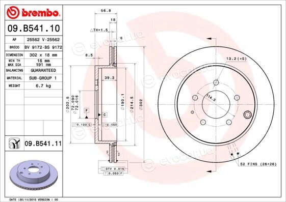 Brembo 09.B541.11