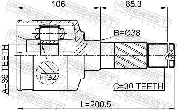 Febest 0511-BT50RH