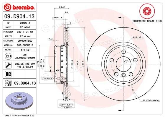 Brembo 09.D904.13