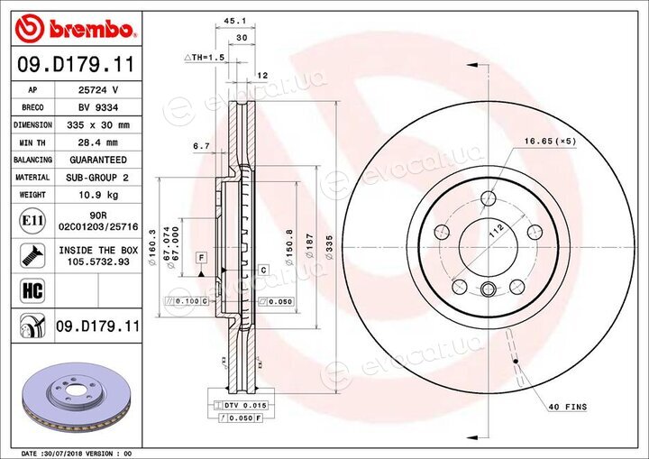 Brembo 09.D179.11