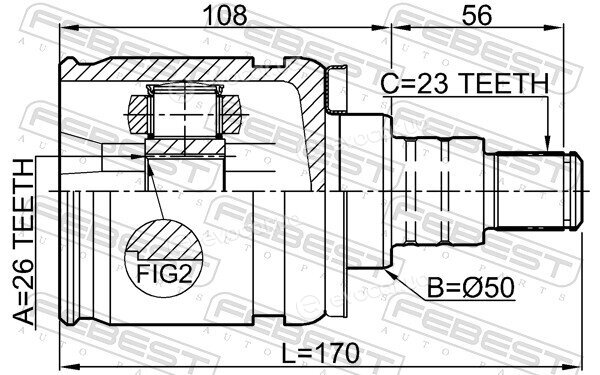 Febest 0111-GSU35LH