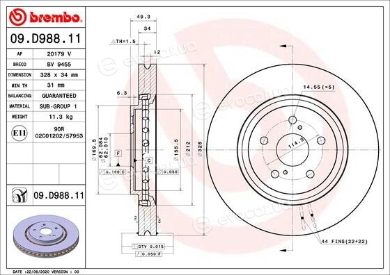 Brembo 09.D988.11