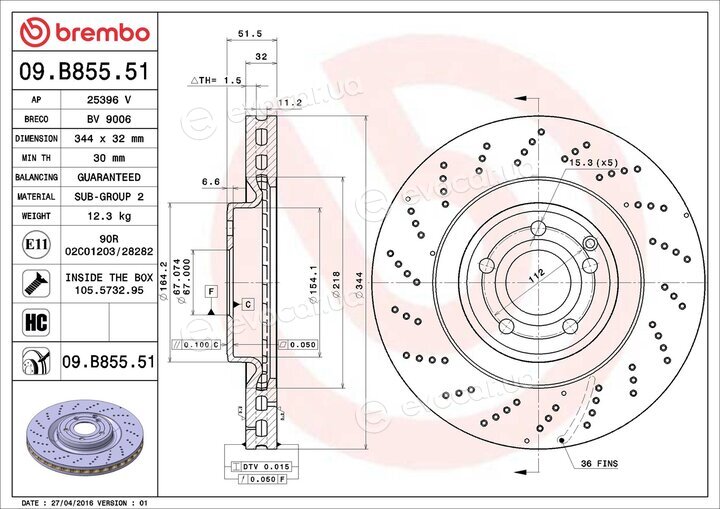Brembo 09.B855.51