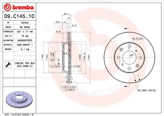 Brembo 09.C145.10