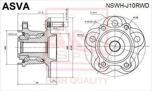 Asva NSWH-J10RWD