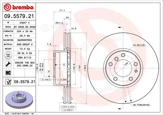 Brembo 09.5579.21